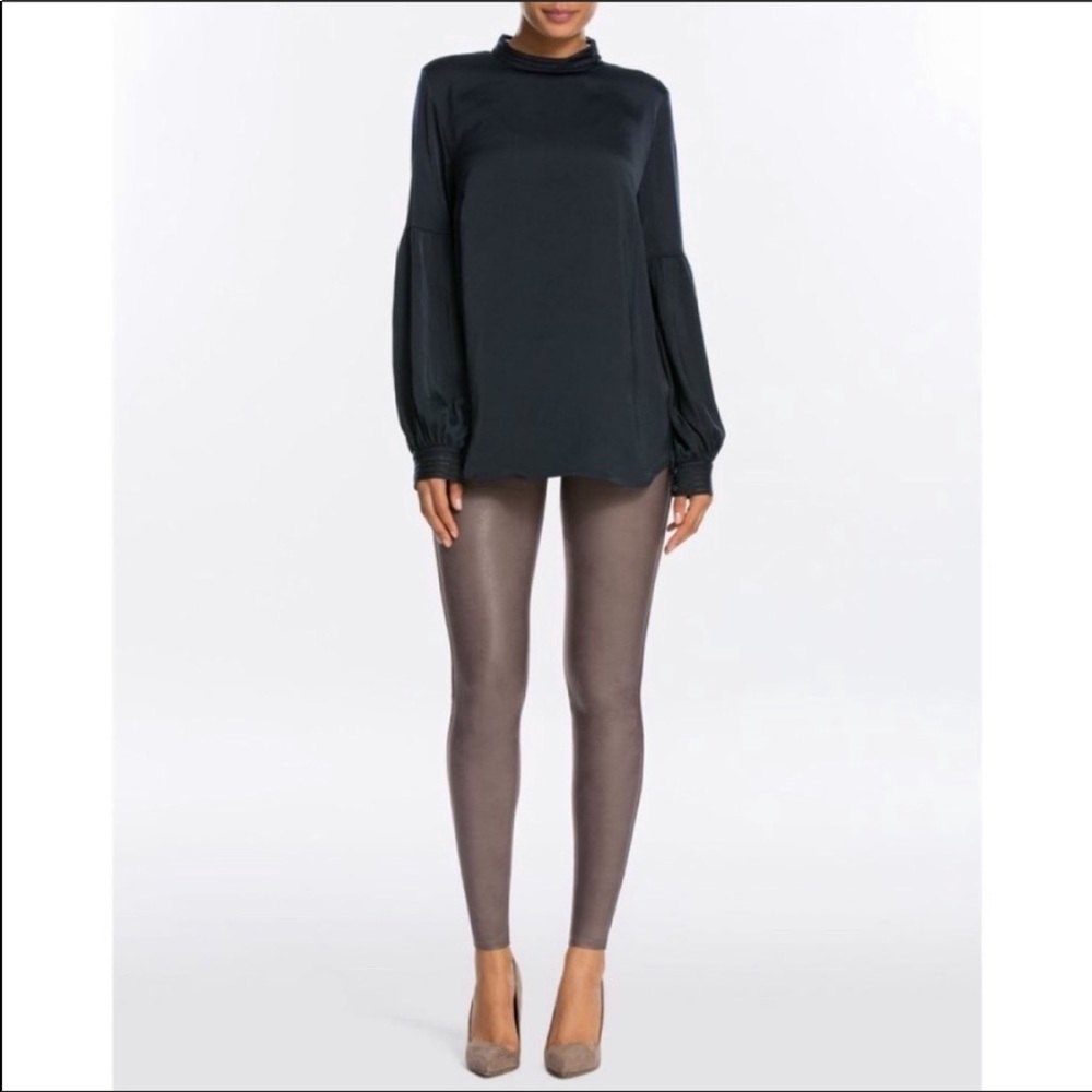 Spanx Faux Leather Legging in Color Antique Rose